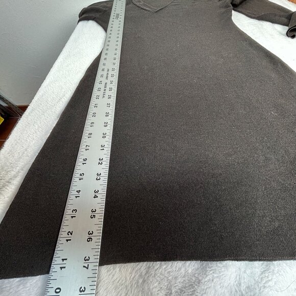 Emanuel Ungaro Womens Long Sleeve V-Neck Shift Dress Large Black Knit Pullover - Picture 7 of 7